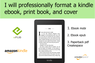 format design and edit ebook for amazon kdp paperback