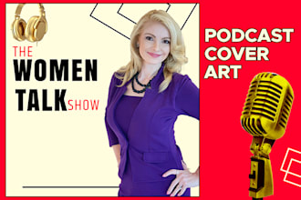 design eye catching professional podcast cover art