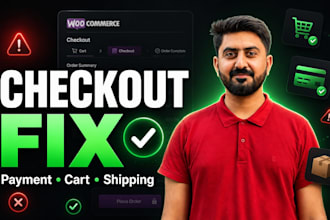 fix woocommerce checkout, payment, cart, and shipping errors