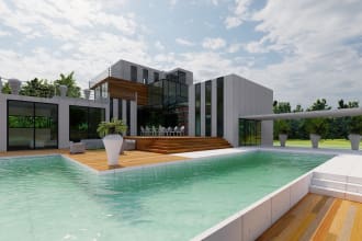 design your swimming pool, cabana landscape