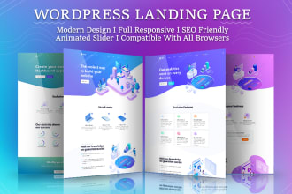 design wordpress landing page with elementor landing page