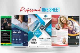 design one sheet, sale flyer, media kit, artist press kit, epk in 5hrs
