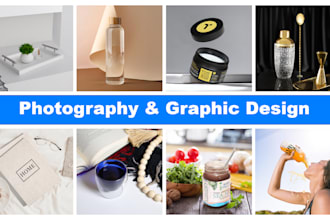 do product photography and graphic design in USA