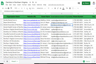 do business lead generation and research for contact list