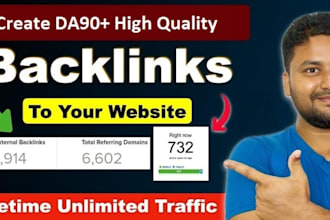 create da90 plus do follow backlinks manually