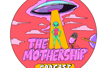 sketch handmade retro art for podcasts