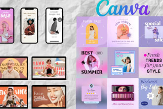 design canva templates for social media posts, thumbnail etc