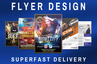 design  flyer, poster, and brochure within 5 hours
