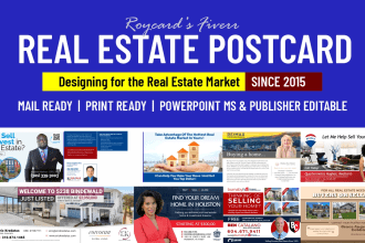 create a selling real estate postcard and flyers
