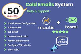 build cold email system with postal and mautic