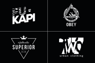 design modern urban streetwear line clothing brand logo