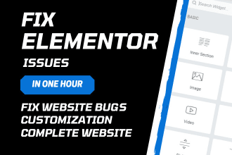 do elementor pro bug fix and wordpress development