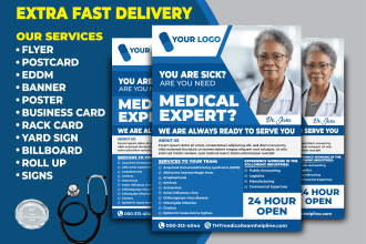 design professional medical, healthcare, homecare, dental, flyer, leaflet design