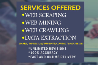 do web scraping to extract emails imprints contacts