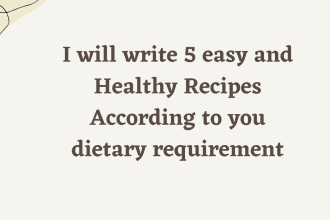write 5 healthy recipes for you