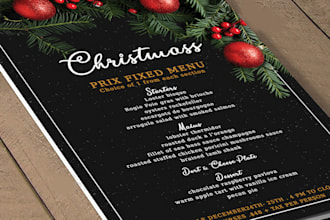 professionally design christmas postcard