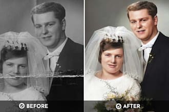 old damage photo restoration professionally
