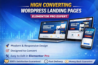 design high converting wordpress landing page using elementor pro