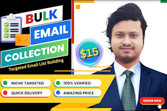 collect niche targeted bulk email list for you