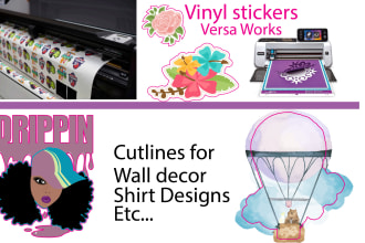 add cutlines, die cut or cut contour for your stickers and logo