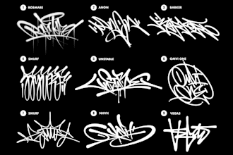 create handstyle graffiti tag original your name
