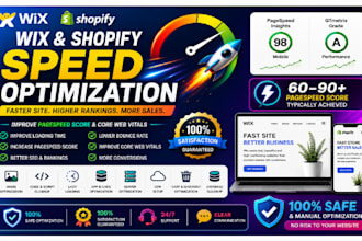 speed up wix and shopify store desktop and mobile view