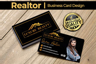 design business card for real estate agent, realtor
