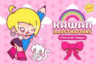 create cute kawaii illustration for you