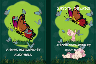 illustrate children book cover and pages illustration