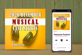 design modern podcast cover art