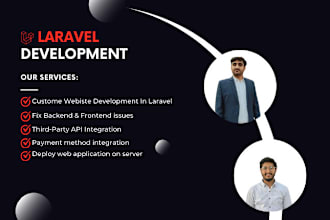 develop php laravel vuejs web apps, deploy, bug fix and API integrations