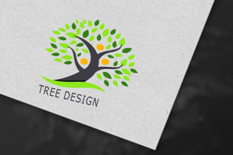 design eye catching landscaping tree environmental logo