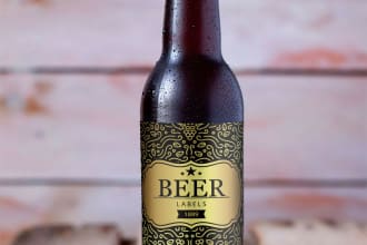 design beer bottle label,product label and mockup