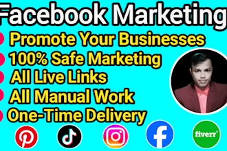 do facebook marketing, your any product or business promote