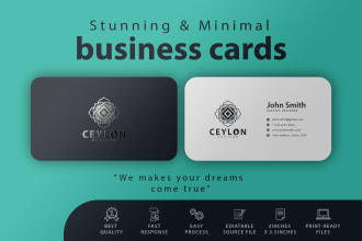 create stunning minimal business card design