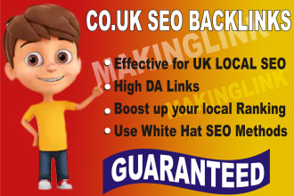 build 20 high quality SEO co uk links, backlinks, guest post