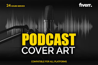 design attractive podcast cover art or podcast logo design