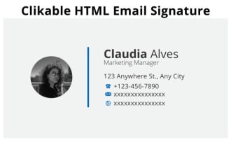 design professional clickable html email signature