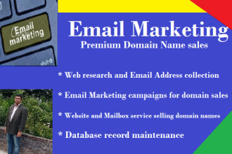 do email marketing for premium domain names sales
