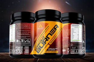 create supplement label design, vitamin bottle label, and product packaging