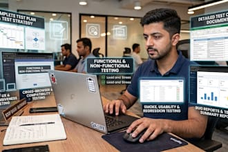 perform sqa software testing and website testing, and write test cases