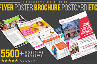 design awesome flyer, poster, postcard, brochure, billboard etc