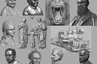 do sculpting bas relief model for any kind of printing