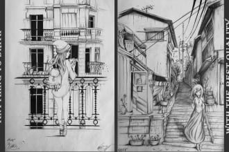 draw, make illustrations and any drawing you ask by pencil
