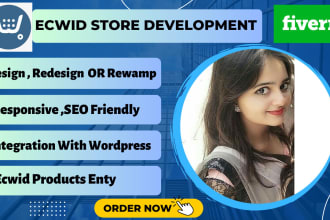 design, redesign ecwid online store, integration with wordpress