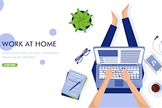 draw flat style illustration for you