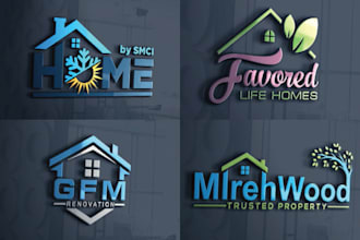 do real estate , property logo design