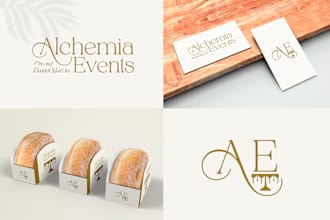 do minimalist logo and brand identity with full branding kit