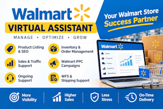 manage walmart PPC, wfs, SEO, listings and sales growth