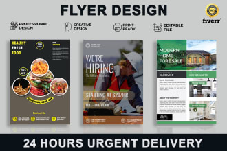 design flyer, brochure, poster, and marketing materials